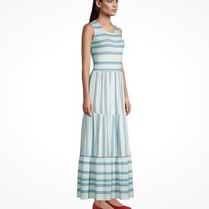 LANDS END Sleeveless Tiered Maxi Dress Sz L (14-16)
